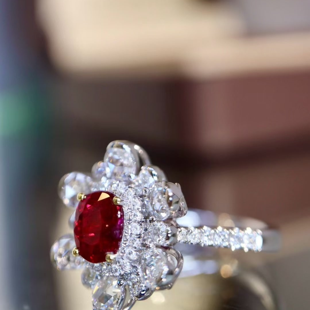 14k Gold 1.45 Ctw Natural Ruby & Diamond Ring - 5