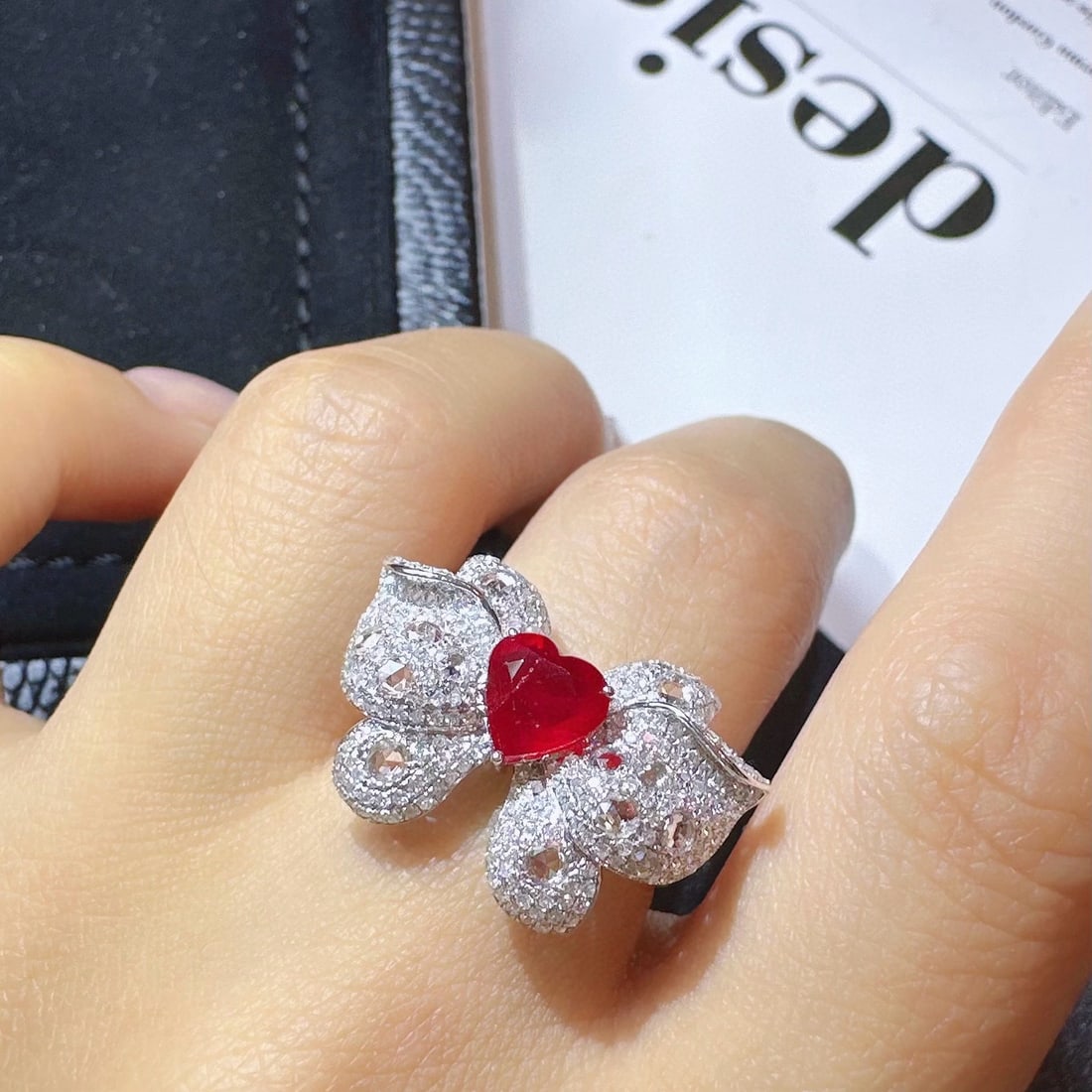 14k Gold 2.06 Ctw Natural Ruby & Diamond Ring - 4