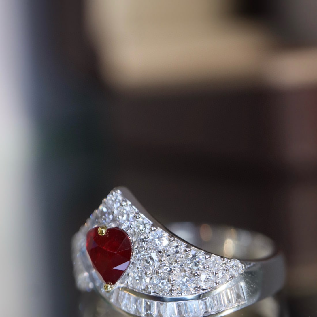 14k Gold 1.08 Ctw Natural Ruby & Diamond Ring - 3