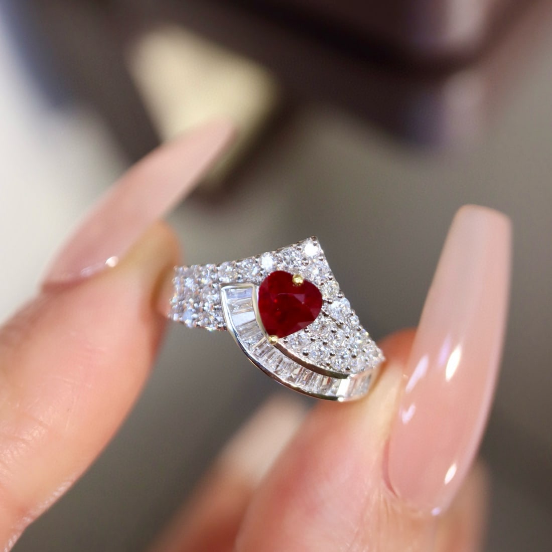 14k Gold 1.08 Ctw Natural Ruby & Diamond Ring - 5