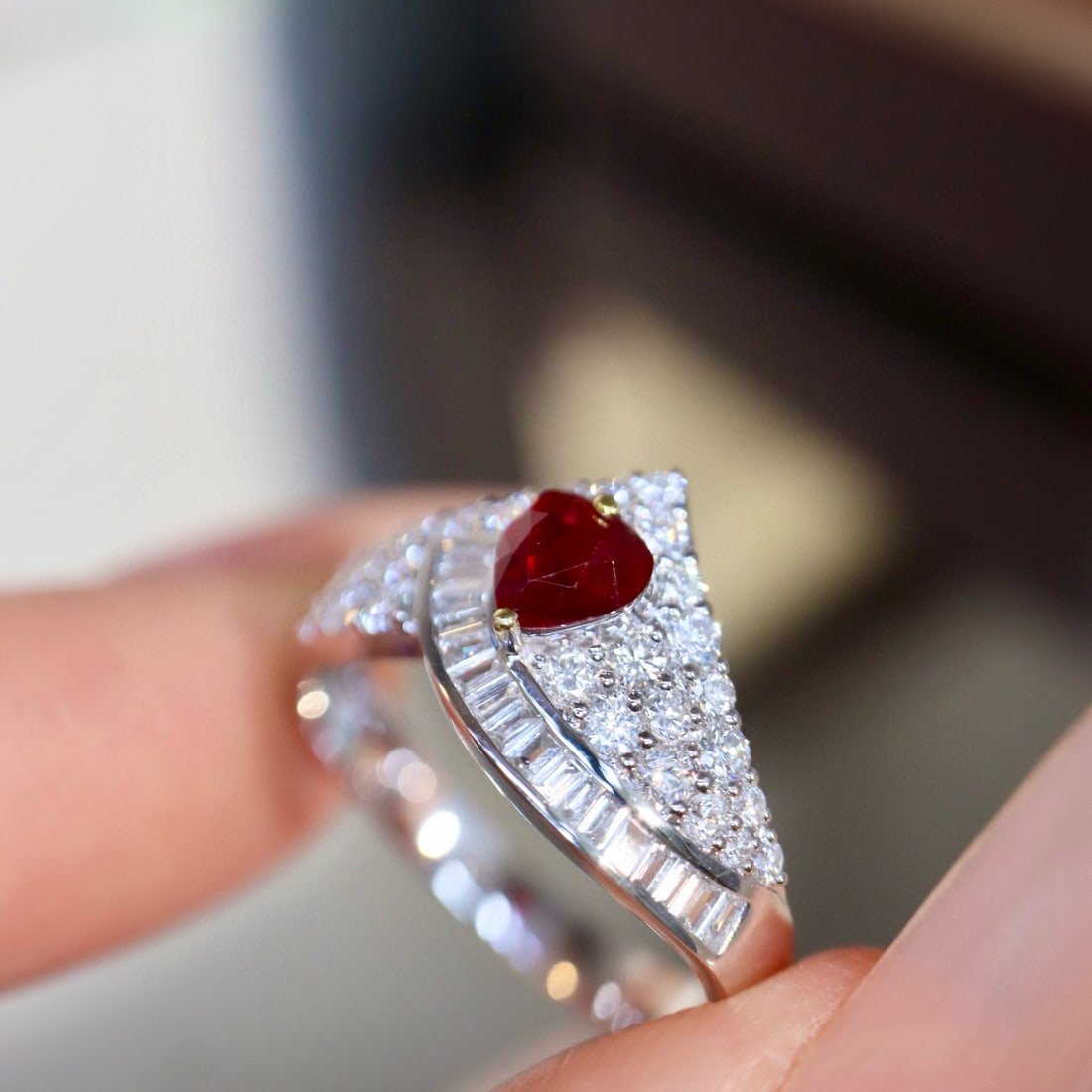 14k Gold 1.08 Ctw Natural Ruby & Diamond Ring - 6