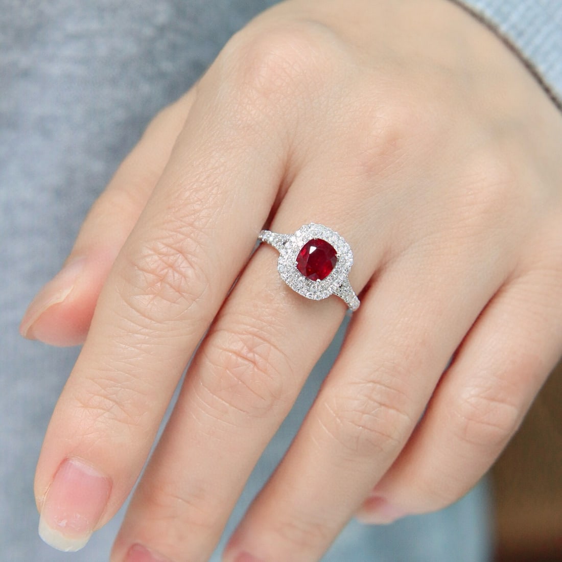 14k Gold 1.77 Ctw Natural Ruby & Diamond Ring - 5