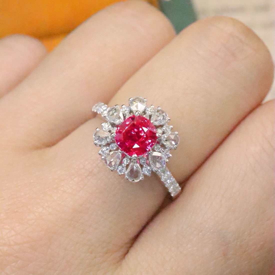 14k Gold 1.63 Ctw Natural Ruby & Diamond Ring - 5