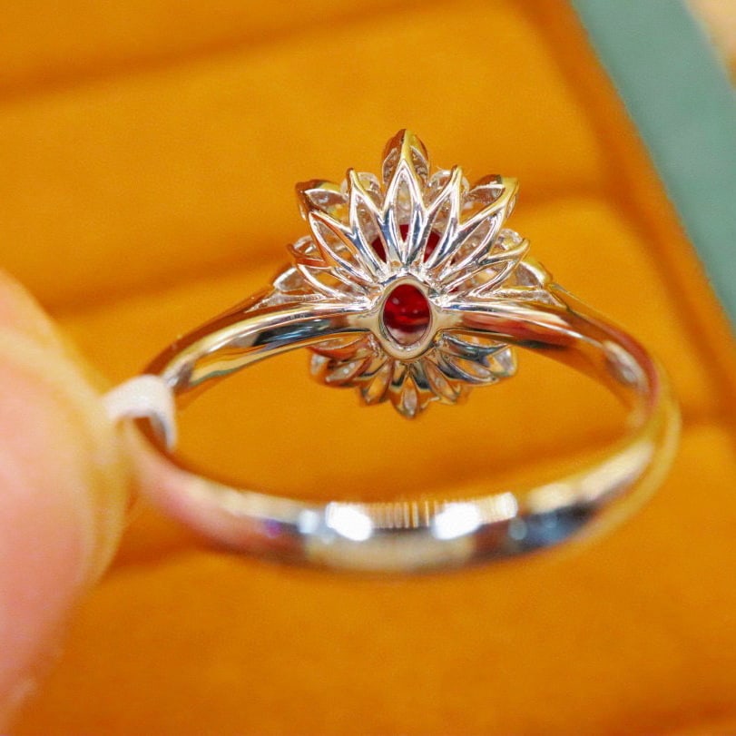 14k Gold 1.59 Ctw Natural Ruby & Diamond Ring - 4