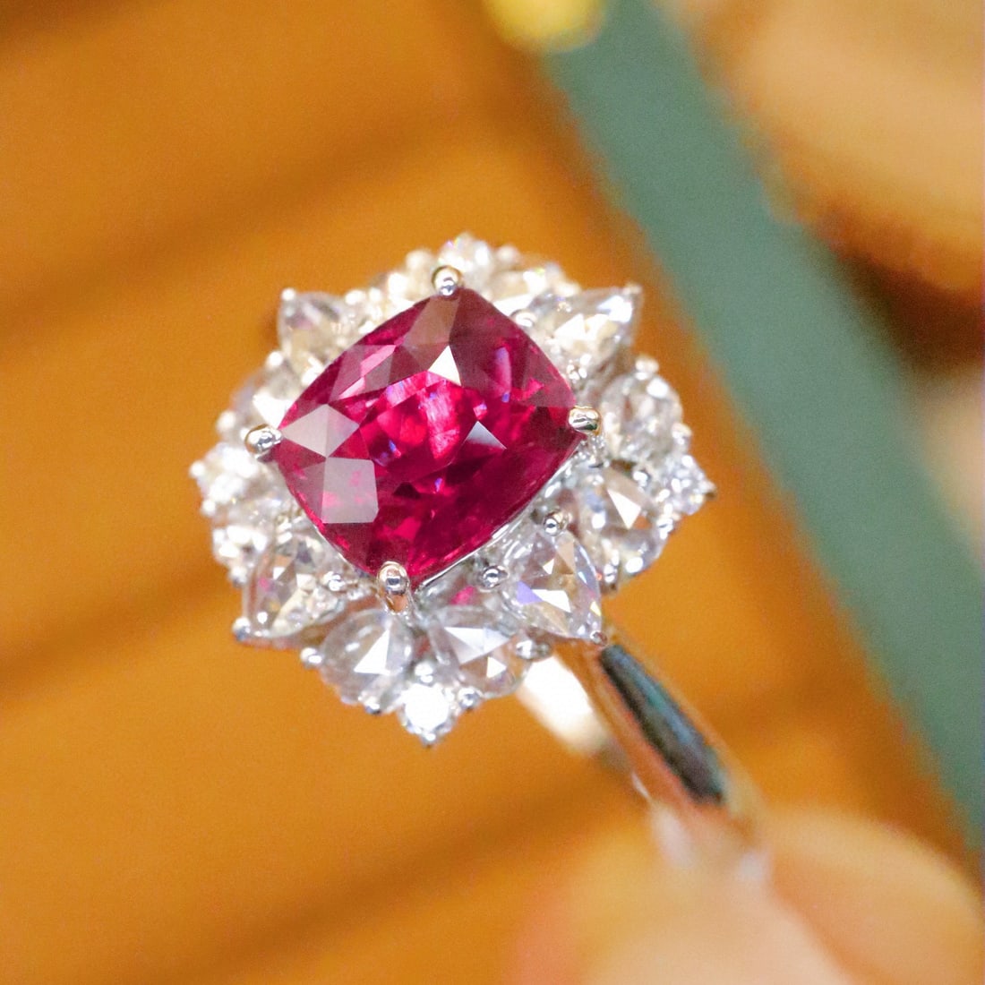 14k Gold 1.42 Ctw Natural Ruby & Diamond Ring - 2