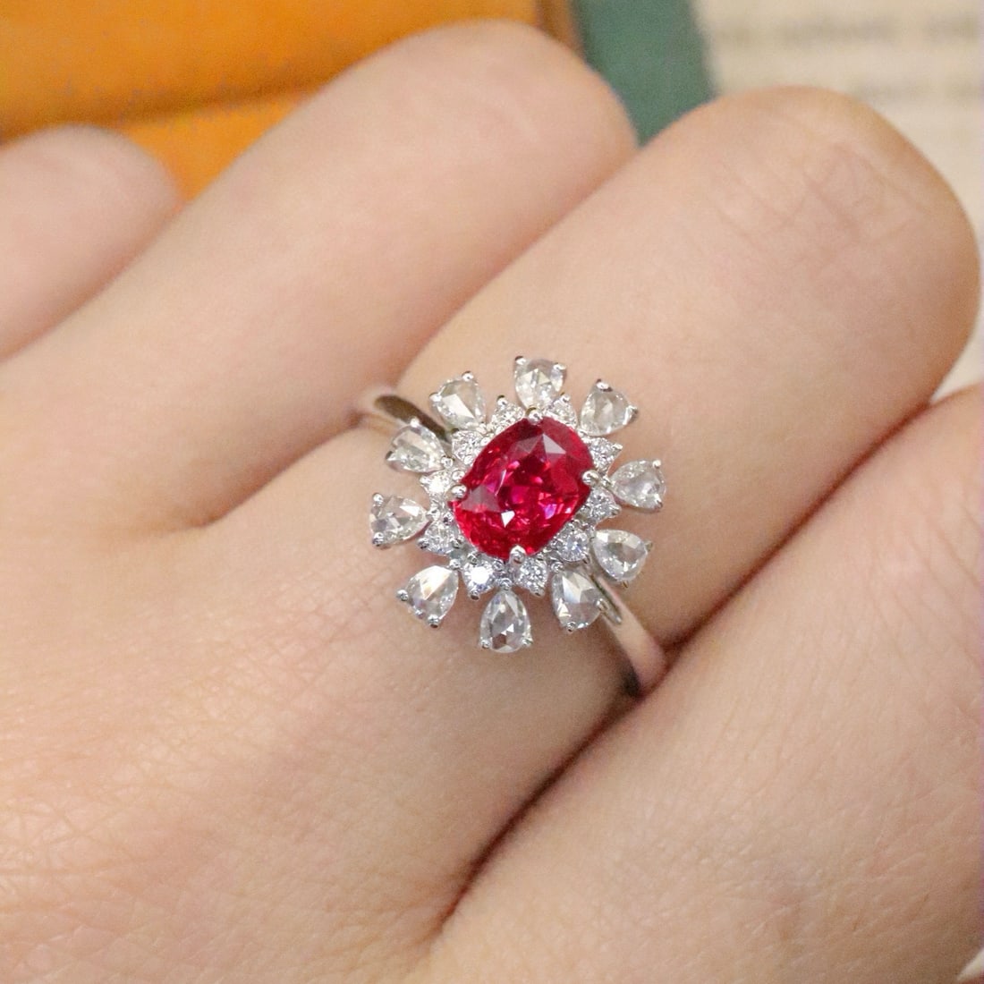 14k Gold 1.43 Ctw Natural Ruby & Diamond Ring - 5