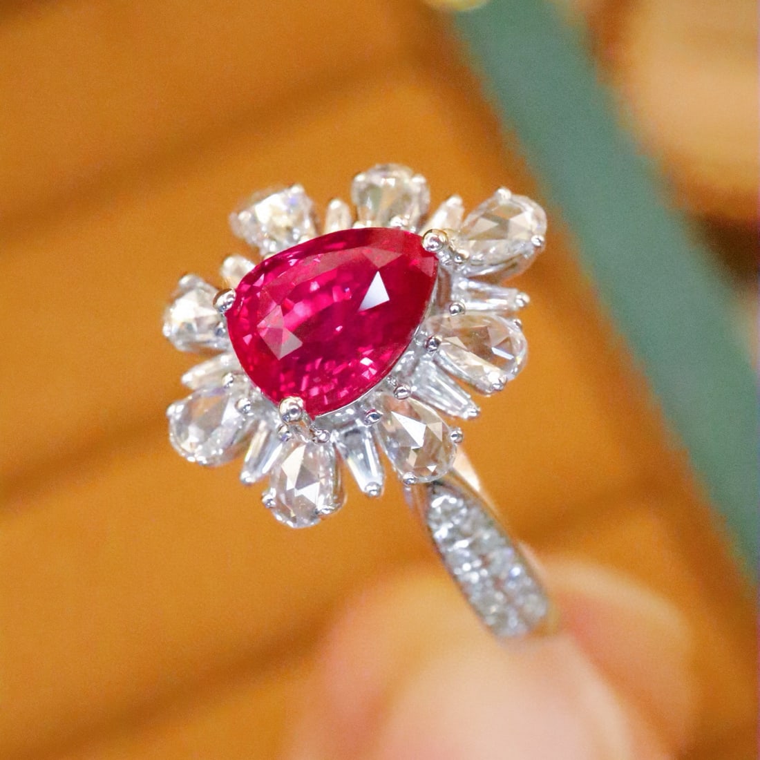 14k Gold 1.48 Ctw Natural Ruby & Diamond Ring - 2