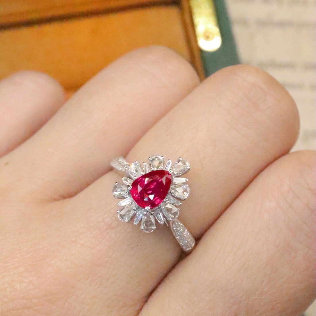 14k Gold 1.48 Ctw Natural Ruby & Diamond Ring - 5
