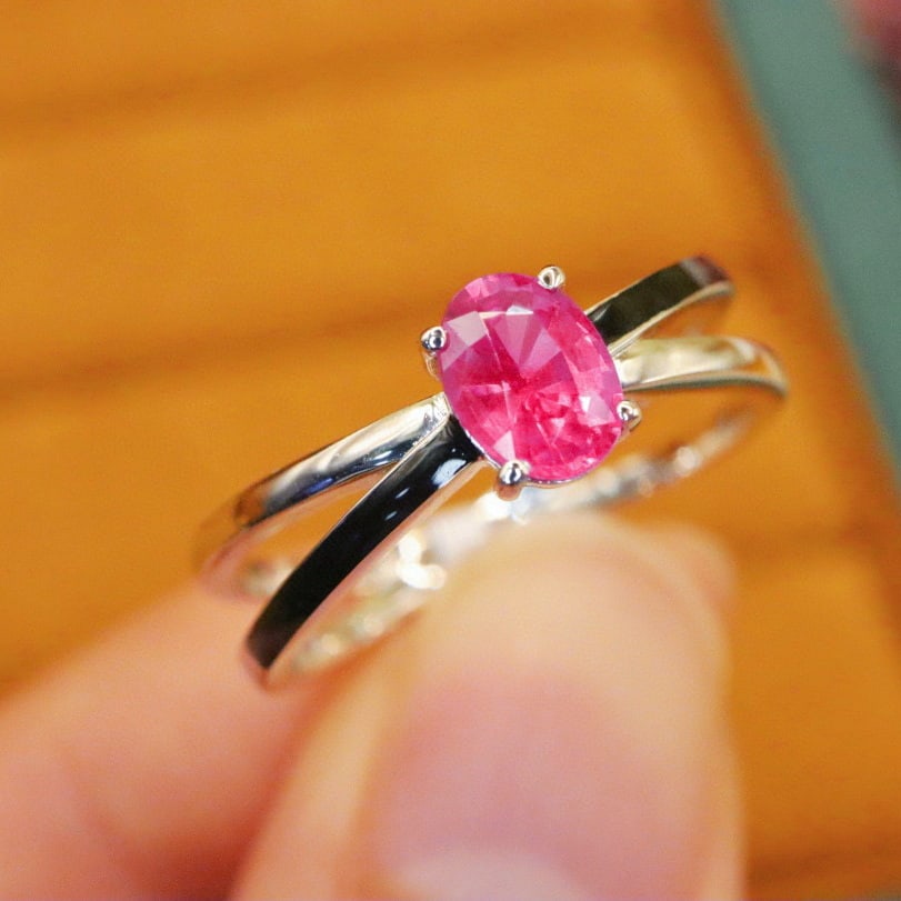 14k Gold 0.62 Ct Natural Ruby Ring - 3