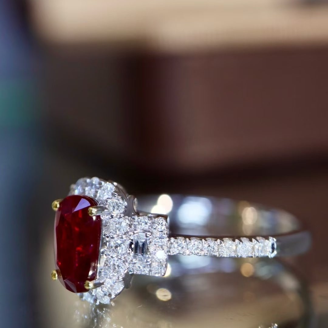 14k Gold 1.12 Ctw Natural Ruby & Diamond Ring - 2