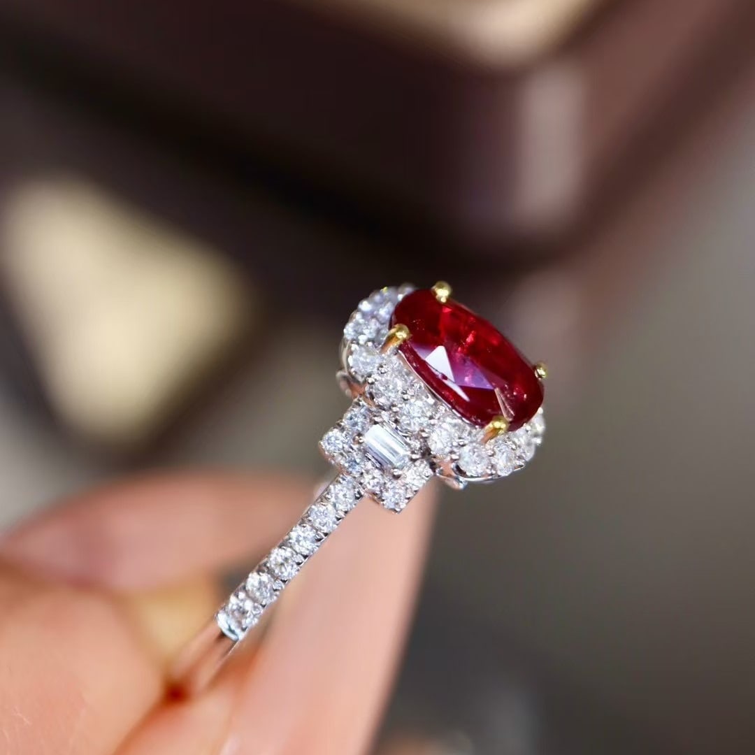 14k Gold 1.12 Ctw Natural Ruby & Diamond Ring - 6