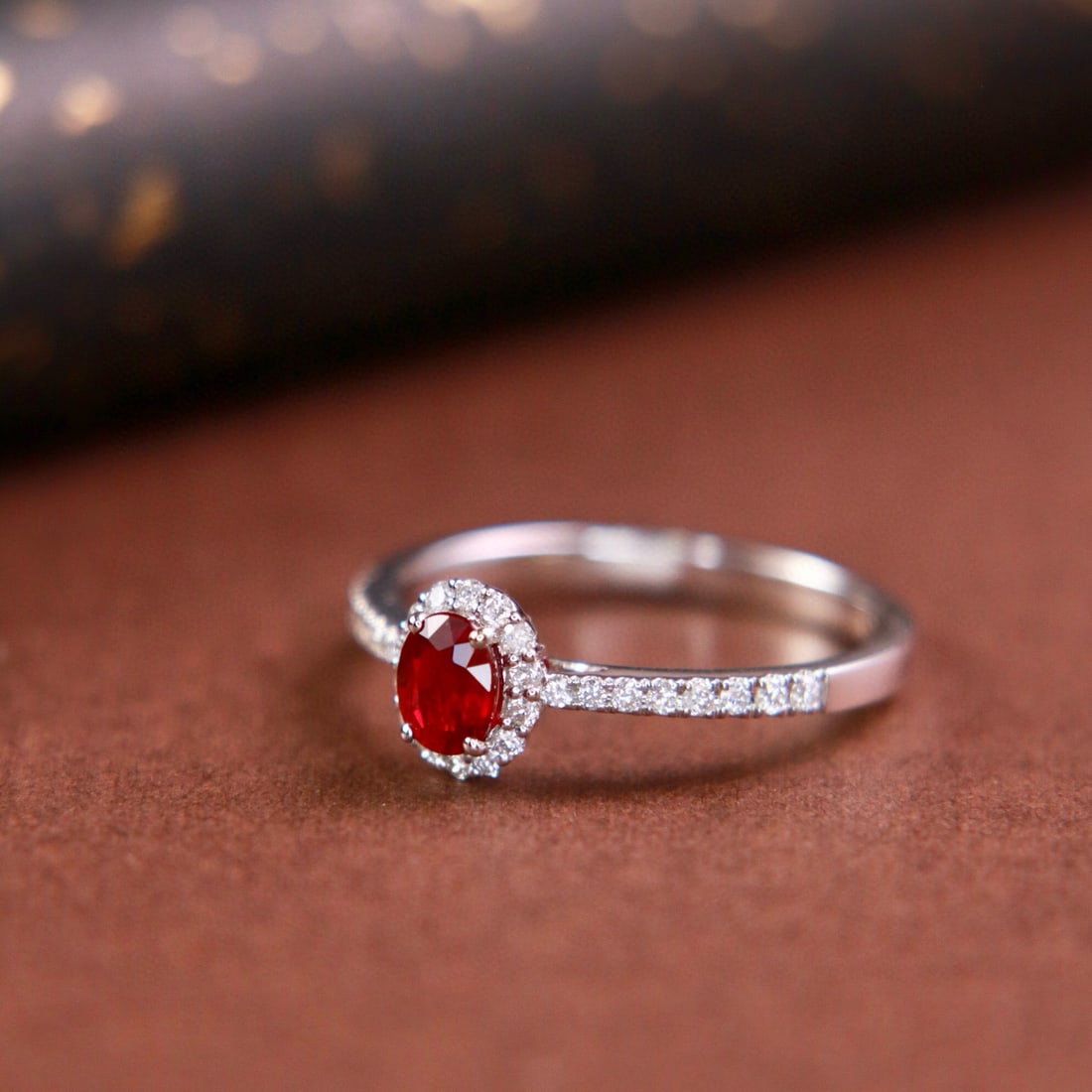 14k Gold 0.64 Ctw Natural Ruby & Diamond Ring - 3