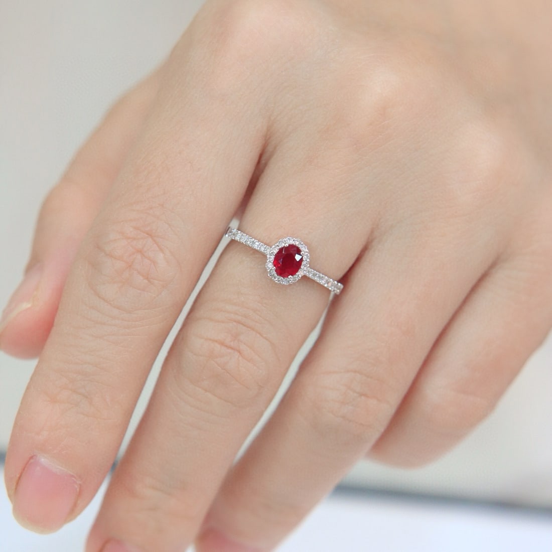 14k Gold 0.64 Ctw Natural Ruby & Diamond Ring - 4