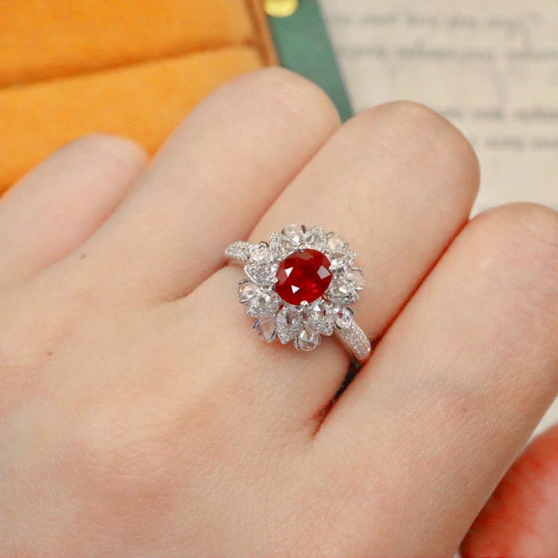 14k Gold 1.61 Ctw Natural Ruby & Diamond Ring - 5