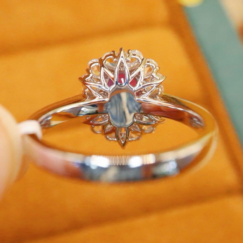 14k Gold 1.71 Ctw Natural Ruby & Diamond Ring - 4