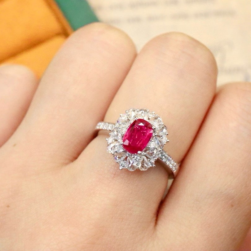 14k Gold 1.71 Ctw Natural Ruby & Diamond Ring - 5