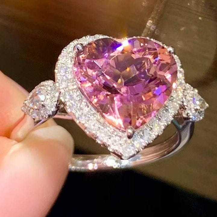 14k Gold 3.55 Ct Natural Tourmaline & Diamond Ring - 2