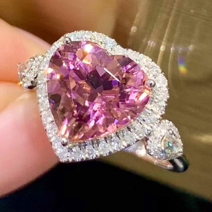 14k Gold 3.55 Ct Natural Tourmaline & Diamond Ring - 3