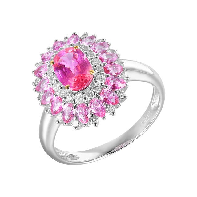 14k Gold 2.18 Ctw Natural Sapphire & Sapphire Ring - 5