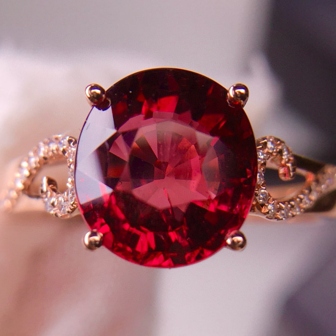 14k Gold 3.02 Ct Natural Tourmaline & Diamond Ring - 2