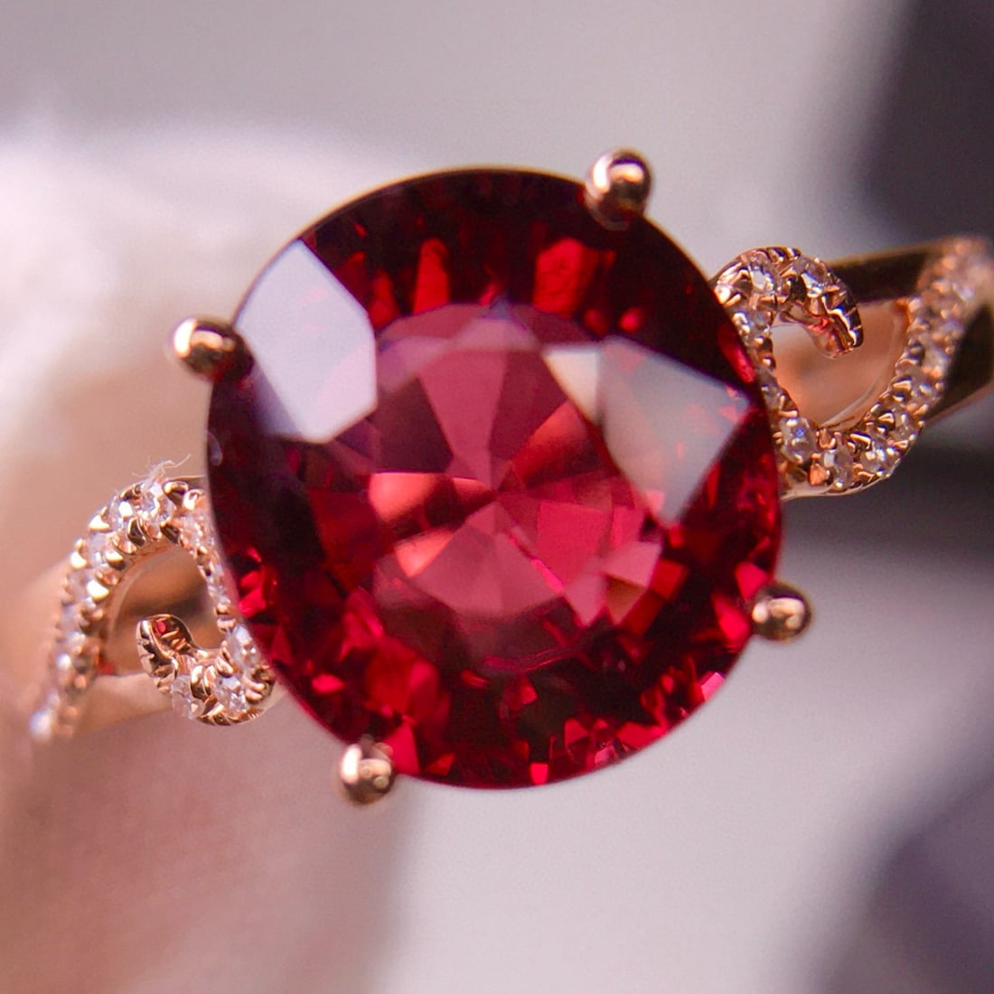 14k Gold 3.02 Ct Natural Tourmaline & Diamond Ring - 7