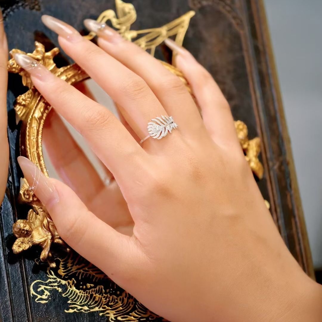 14k Gold 0.45 Ct Natural H Diamond Ring - 3