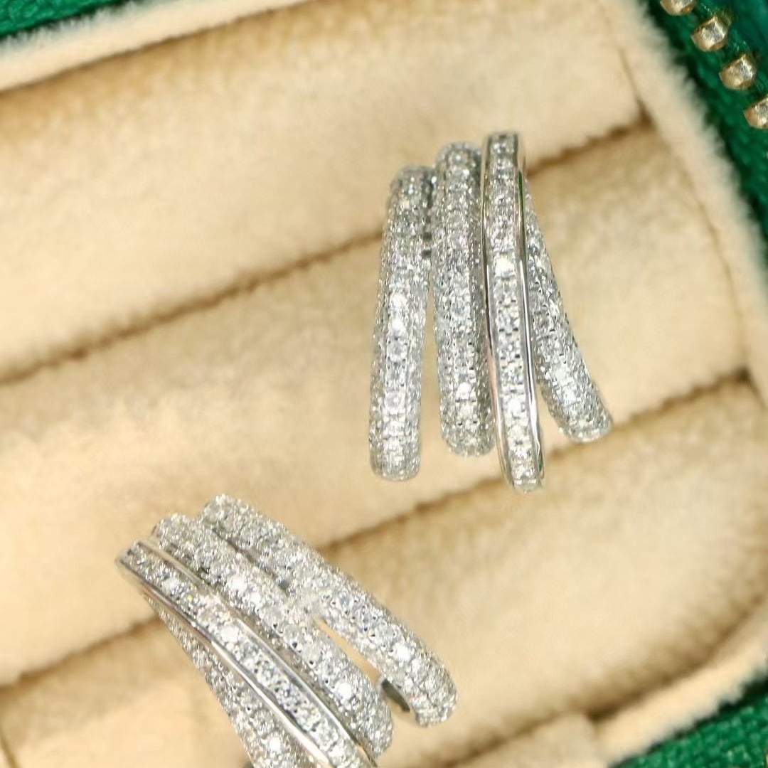 14k Gold 1.00 Ct Natural H Diamond Earrings - 6