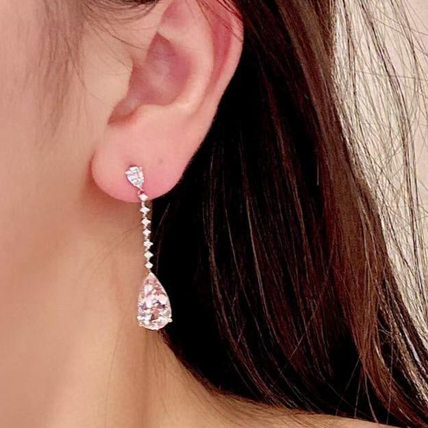 14k Gold 7.35 Ctw Natural Morganite & Diamond Earrings - 4