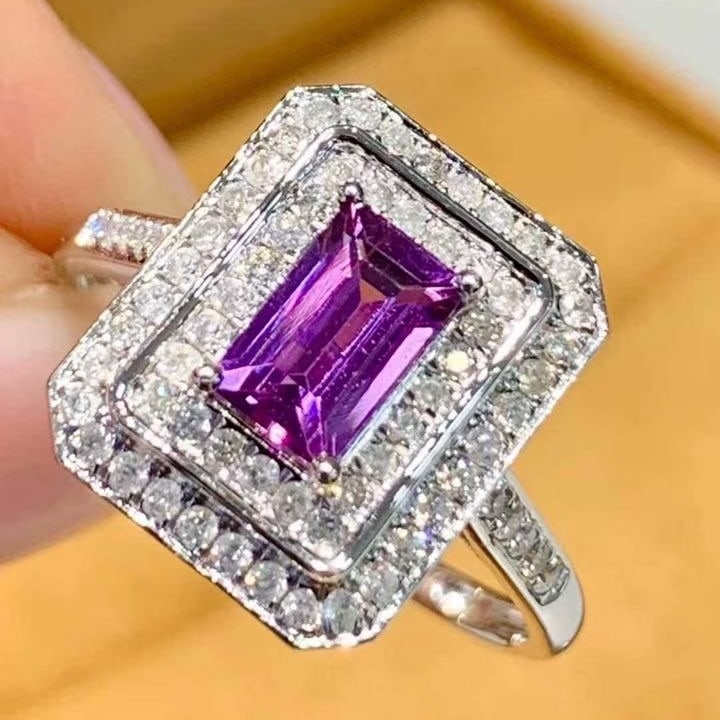 14k Gold 0.80 Ct Natural Sapphire & Diamond Ring - 2