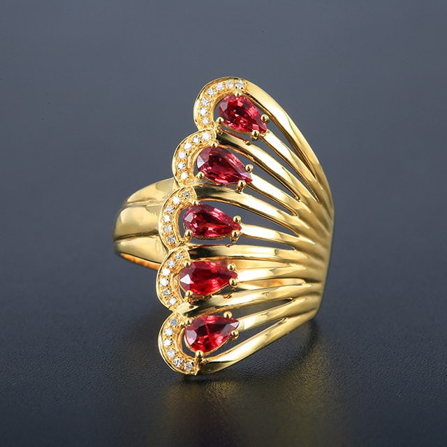 14k Gold 1.14 Ctw Natural Ruby & Diamond Ring (1 of 7)