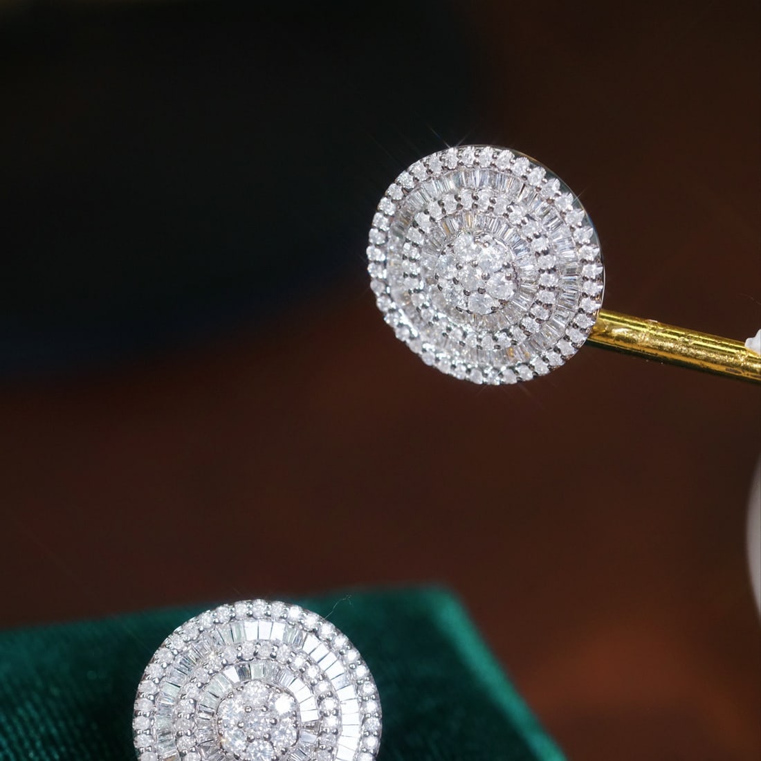 14k Gold 2.80 Ct Natural H Diamond Earrings - 6