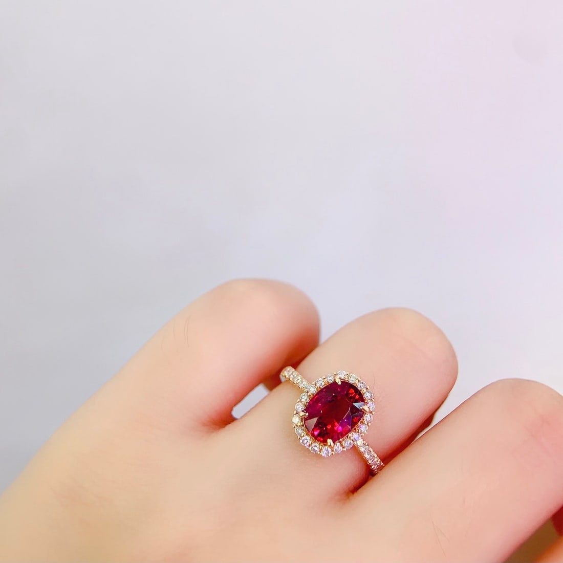 14k Gold 2.3 Ct Natural Tourmaline & Diamond Ring - 6