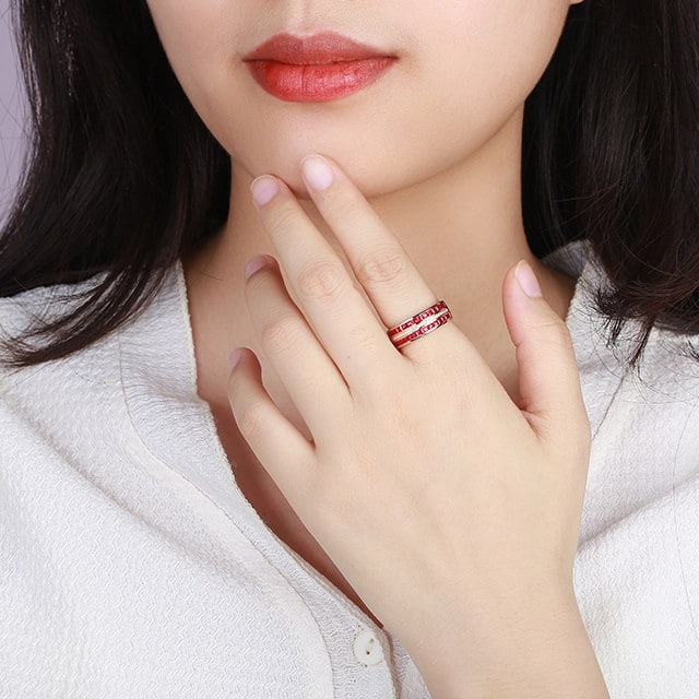 14k Gold 1.18 Ctw Natural Ruby & Diamond Ring - 6