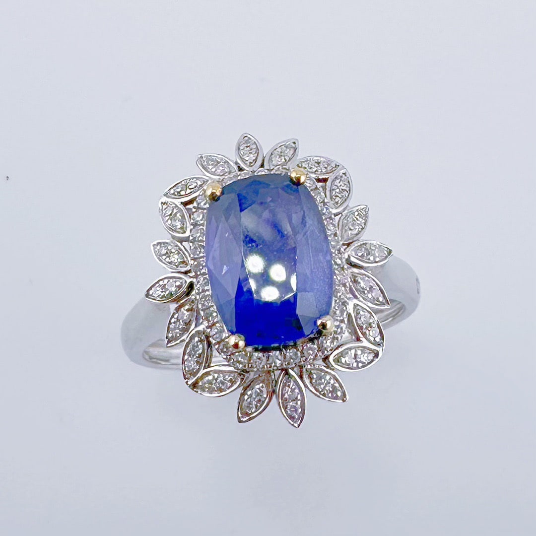 14k Gold 2.27 Ctw Natural Sapphire & Diamond Ring (1 of 5)