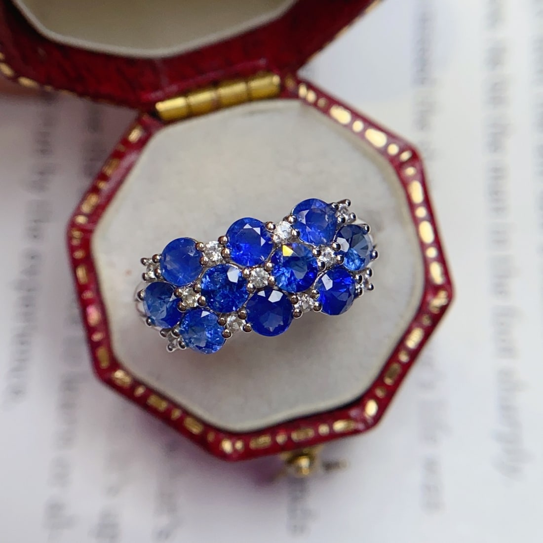 14k Gold 2.30 Ct Natural Sapphire & Sapphire Ring - 3