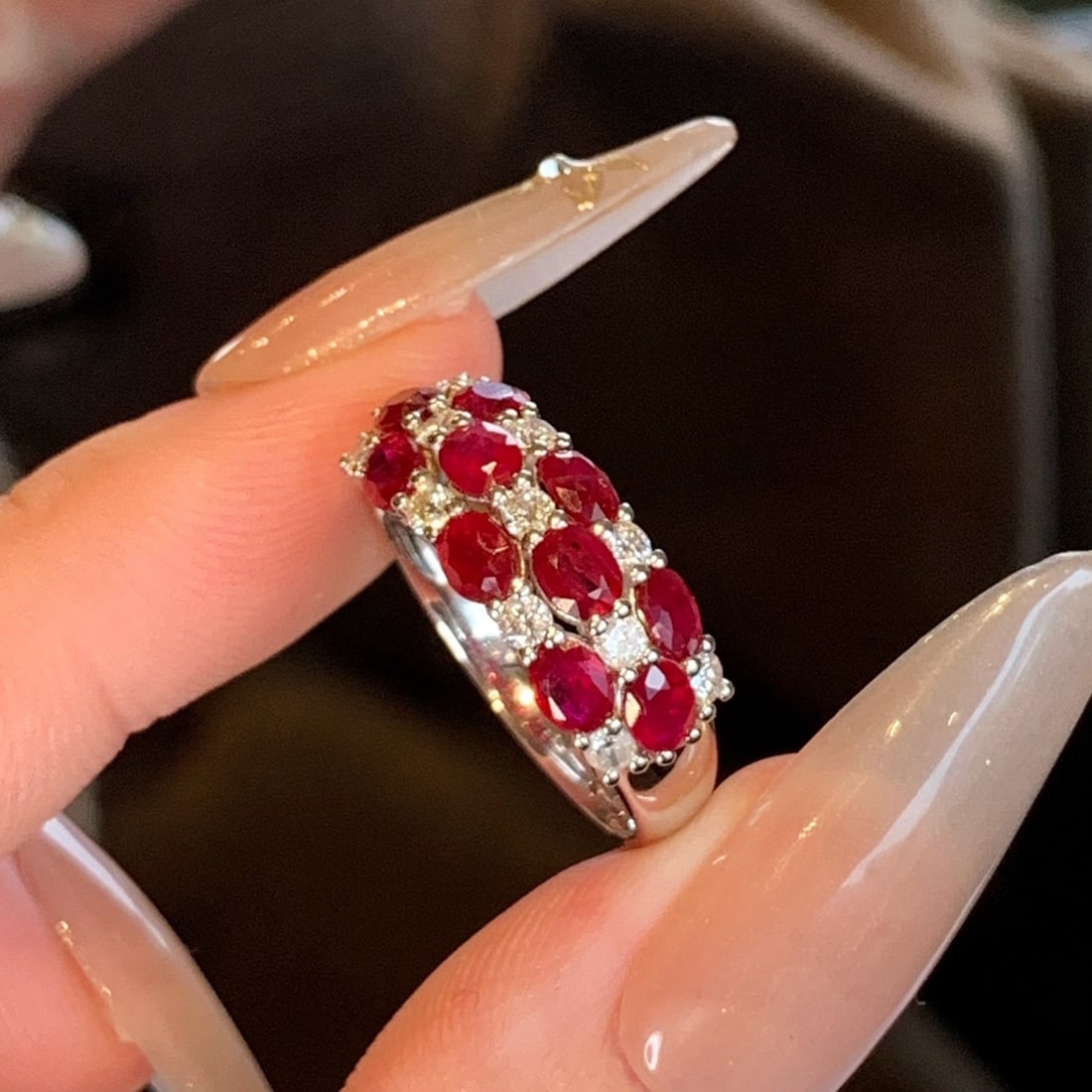 14k Gold 2.35 Ctw Natural Ruby & Diamond Ring - 7
