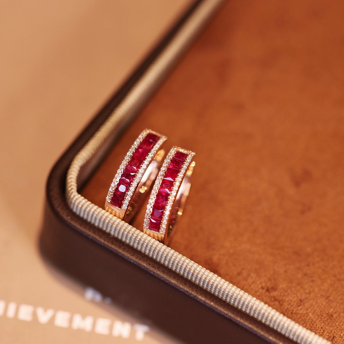 14k Gold 1.38 Ctw Natural Ruby & Diamond Earrings - 3