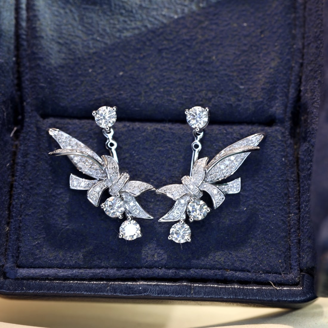 14k Gold 1.40 Ctw Natural H Diamond Earrings - 8