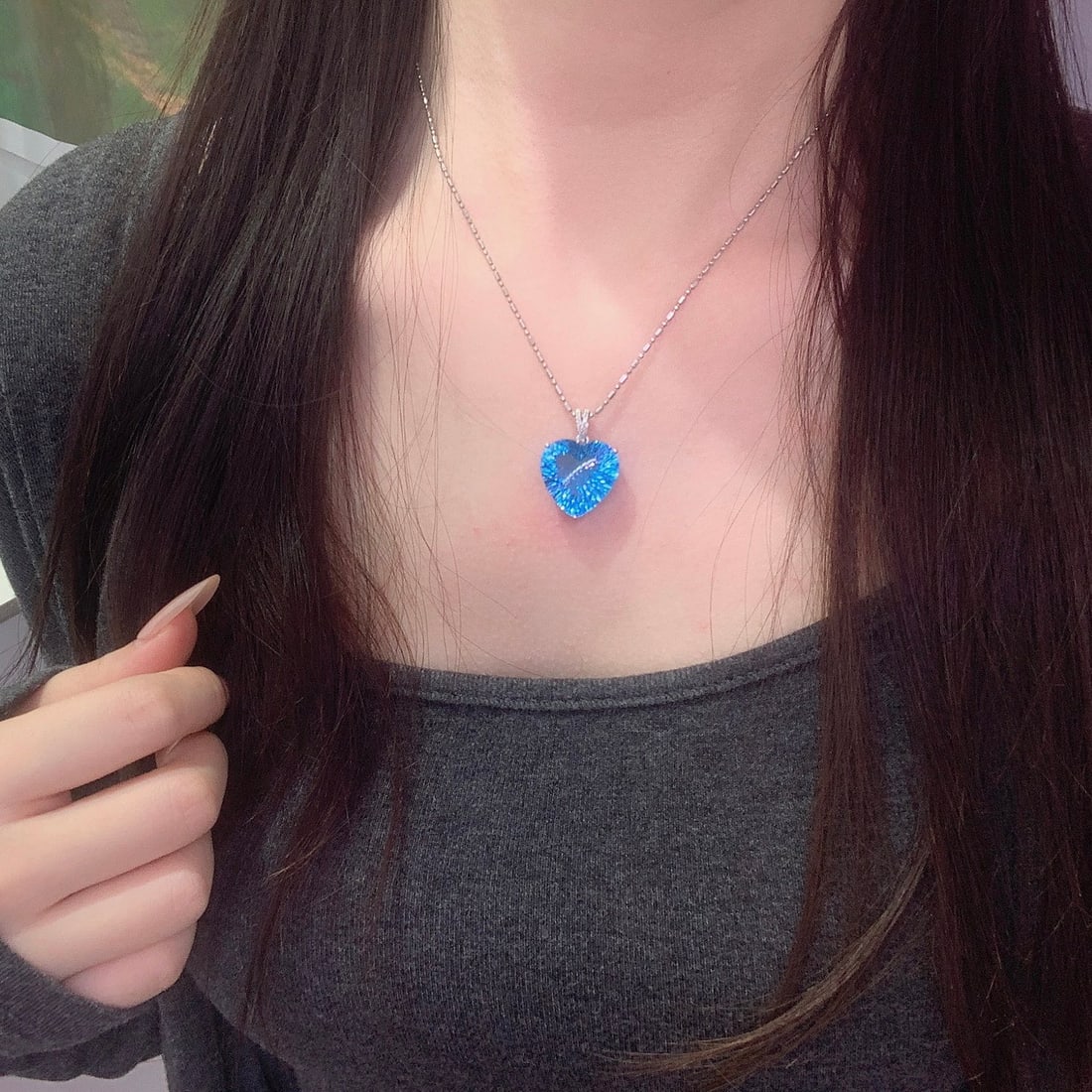 14k Gold 20.26 Ct Natural Topaz & Diamond Pendant( Without Chain ) - 4