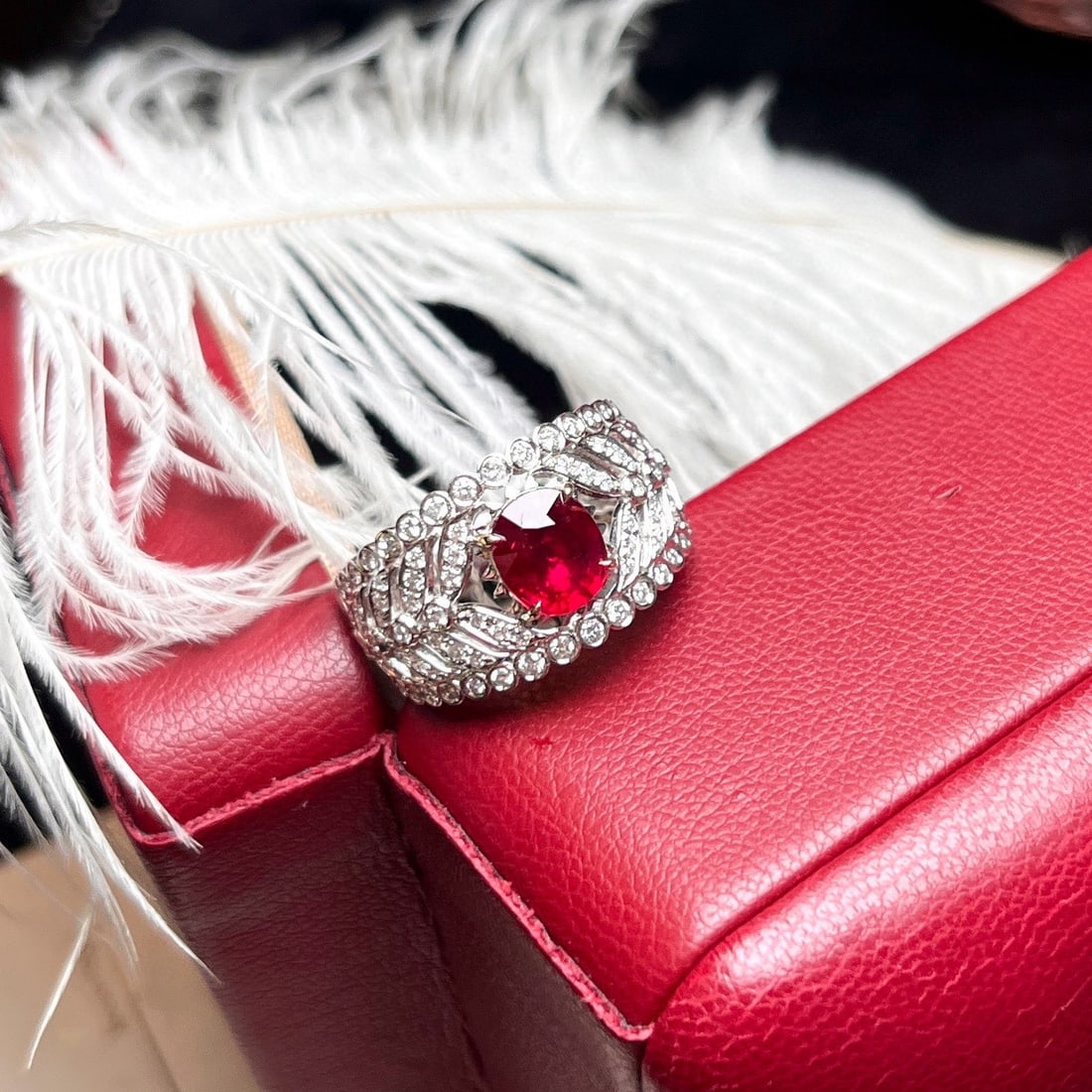 14k Gold 1.86 Ctw Natural Ruby & Diamond Ring - 3
