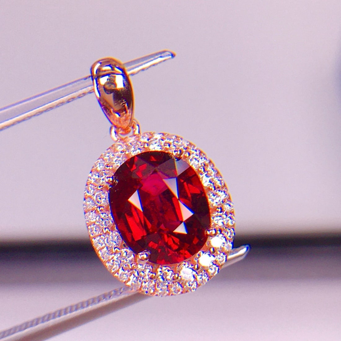 14k Gold 2.01 Ct Natural Tourmaline & Diamond Pendant( Without Chain ) - 2