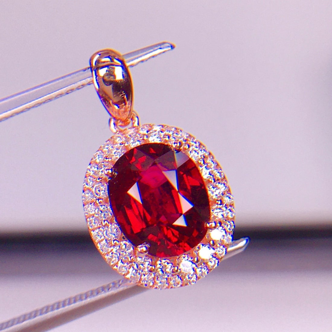 14k Gold 2.01 Ct Natural Tourmaline & Diamond Pendant( Without Chain ) - 5