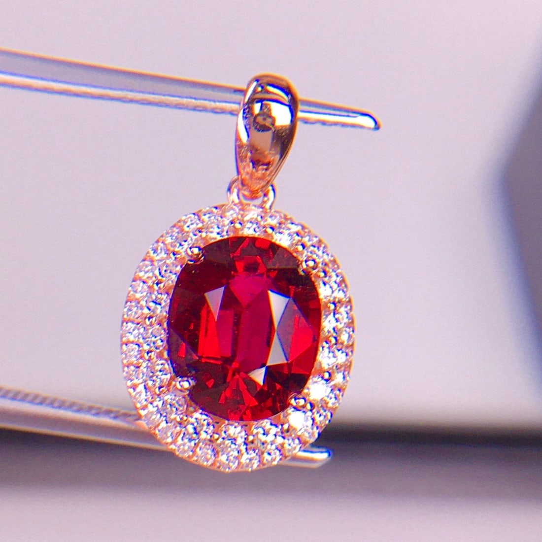 14k Gold 2.01 Ct Natural Tourmaline & Diamond Pendant( Without Chain ) - 6