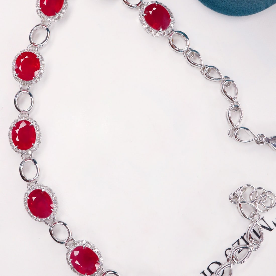 14k Gold 5.45 Ctw Vivid Red Natural Ruby & Diamond Bracelet (1 of 6)