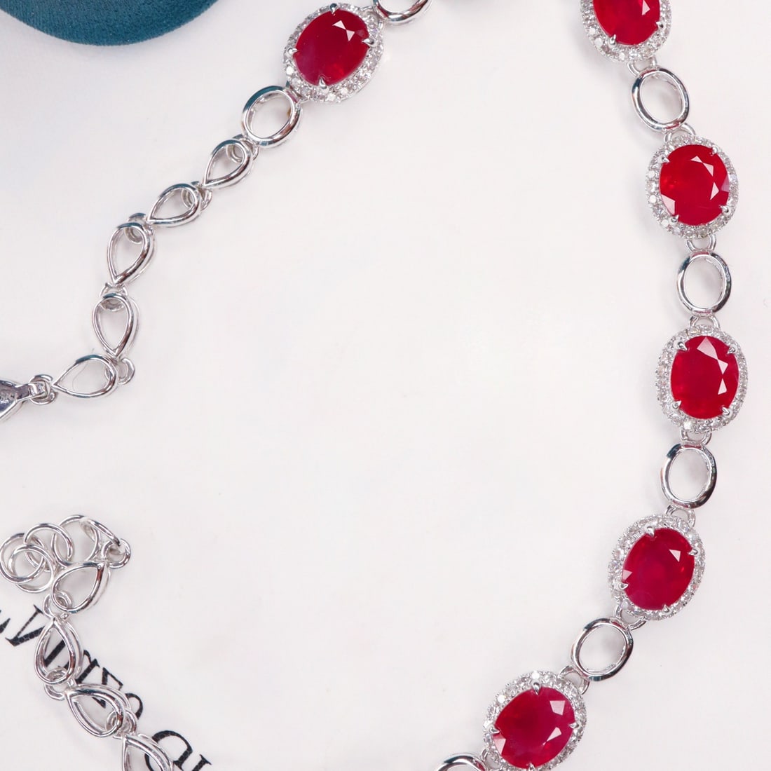 14k Gold 5.45 Ctw Vivid Red Natural Ruby & Diamond Bracelet - 3