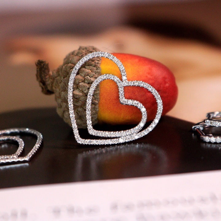 14k Gold 0.8 Ct Natural H Diamond Earrings - 8