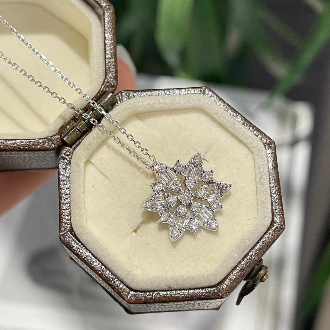 14k Gold 0.36 Ct Natural H Diamond Pendant( Without Chain ) - 3