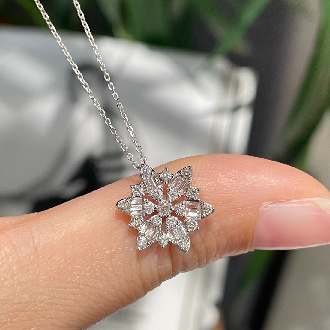 14k Gold 0.36 Ct Natural H Diamond Pendant( Without Chain ) - 4