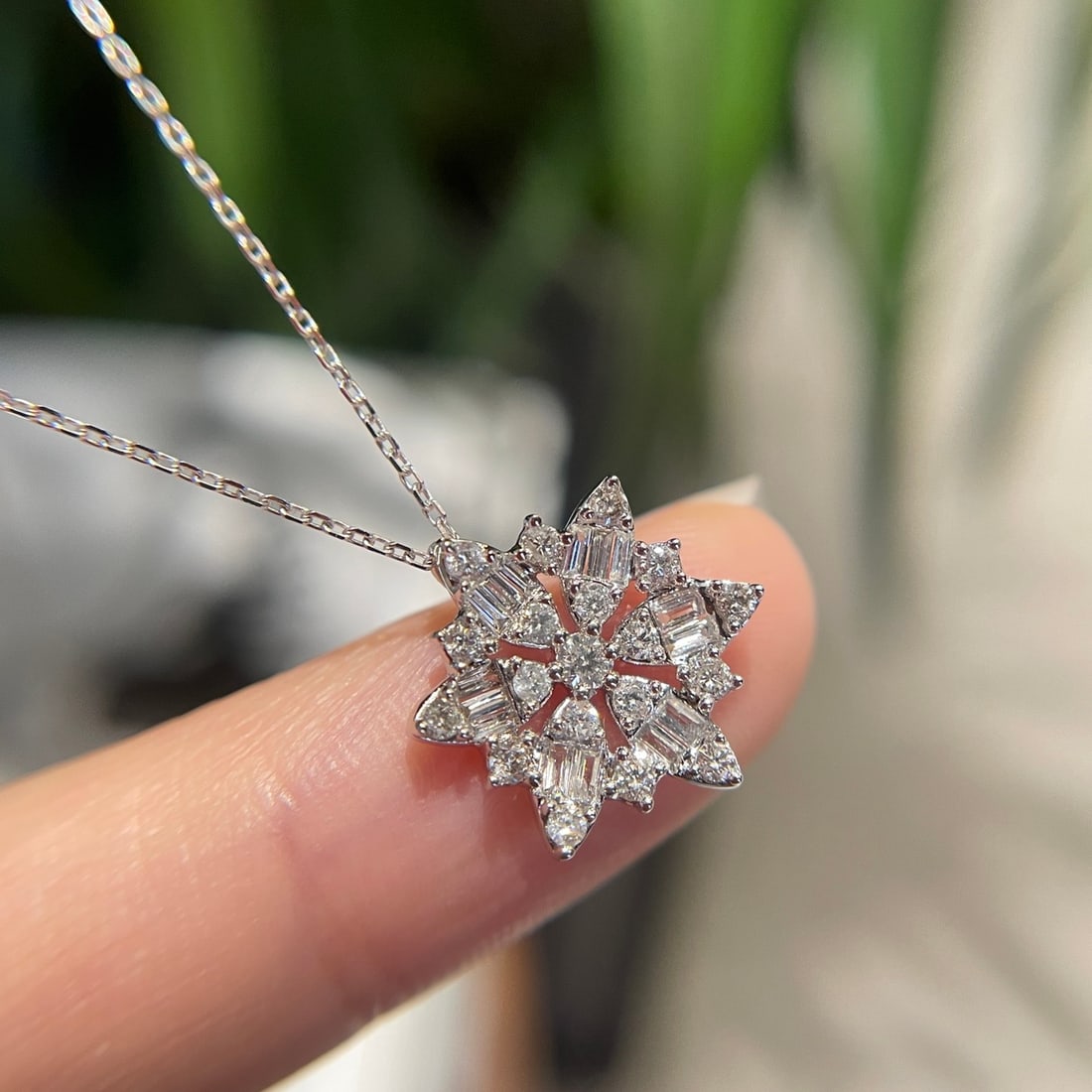 14k Gold 0.36 Ct Natural H Diamond Pendant( Without Chain ) - 5