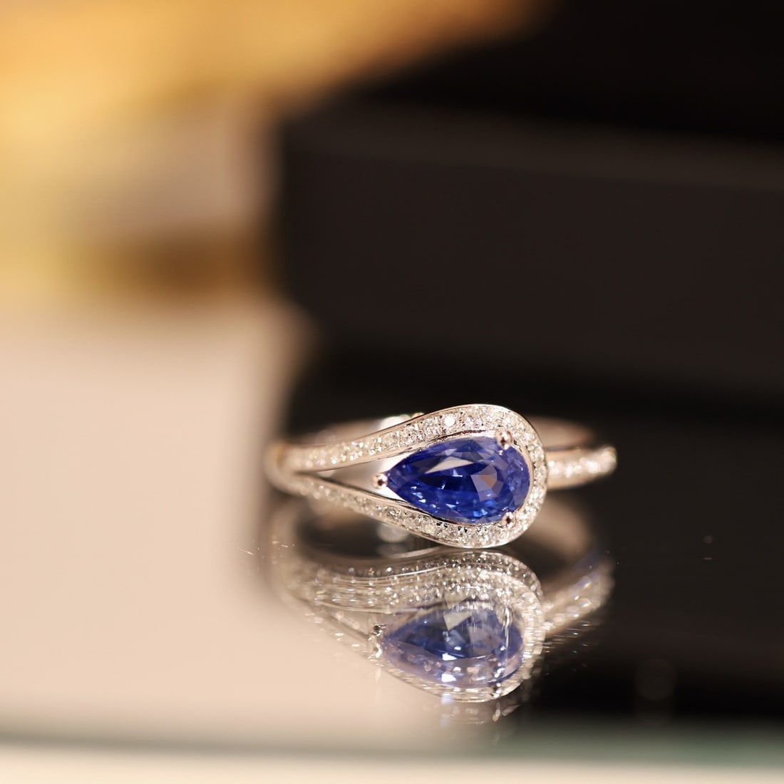 14k Gold 1.47 Ctw Natural Sapphire & Diamond Ring - 3